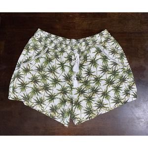 Briggs Women's Linen Blend Pull On Shorts, Size XLarge, Green Palm